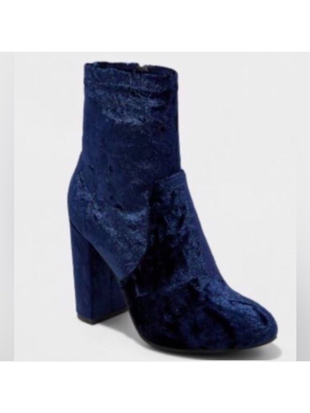 Mossimo Supply Co. Women's Dania Velvet Bootie Boots - Blue - Size 11